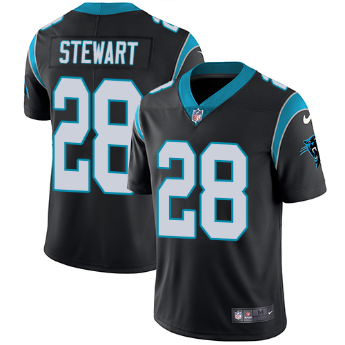 Nike Panthers #28 Jonathan Stewart Black Team Color Men's Stitched NFL Vapor Untouchable Limited Jersey